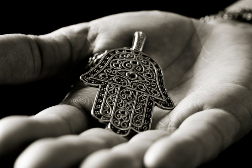 Closeup,Of,An,Old,Hamsa,Amulet,,Also,Known,Of,The
